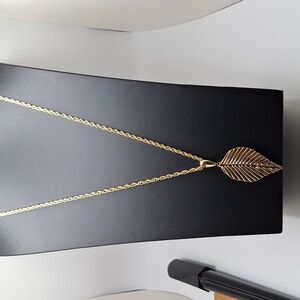 Aldo Gold Leaf Charm Necklace